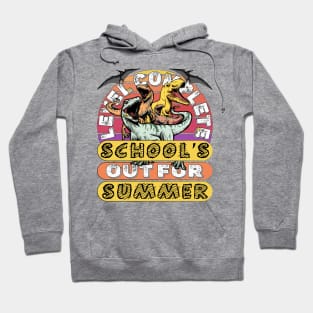 Level Complete Dinosaur I Crushed School's out for Summer Hoodie